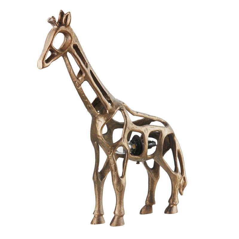 Giraffe River of Goods Gold-Finish Metal 20-Inch Accent Lamp - 16.5" x 3.5" x 20"