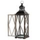preview thumbnail 45 of 49, Glitzhome 2-Piece Oversize Farmhouse Wood/ Metal Hanging Candle Holders Decorative Lanterns