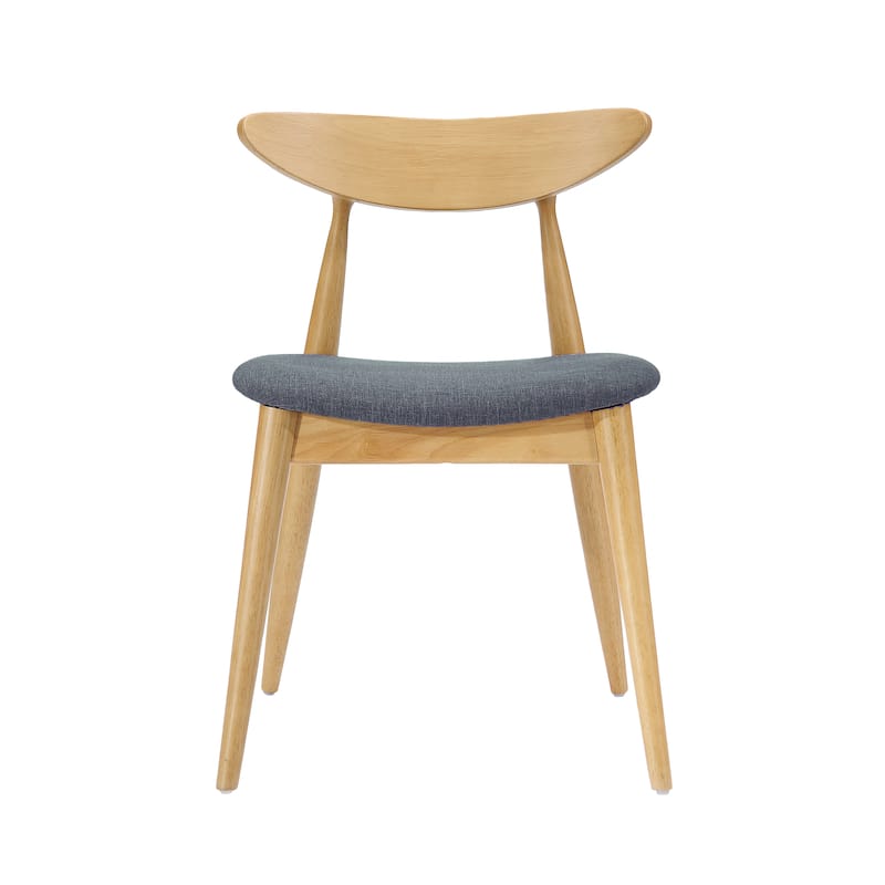 Fabric Dining Chairs Set of 2, Visitor Chair Living Room, Midcentury Modern Kitchen Side Comfy Chairs, Beige Padded Seating