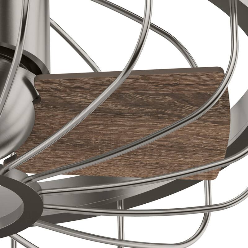 Hunter Roswell Ceiling Fan with Wall Control - Caged, 6-Speed - Farmhouse, Industrial, Transitional