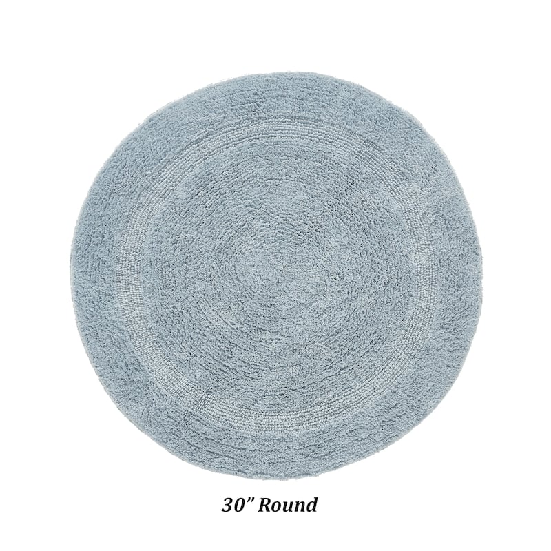 Better Trends Bath Rugs 100% Cotton Reversible Highly Water Absorbent Bathroom Rug for Shower, Sink, Bath Mats - Lux Collection