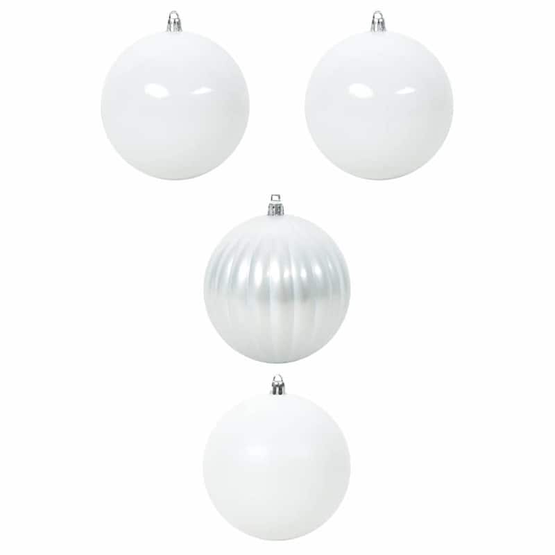 vidaXL Christmas Bauble Set 4 pcs White - 7.9 x 7.9 x 7.9