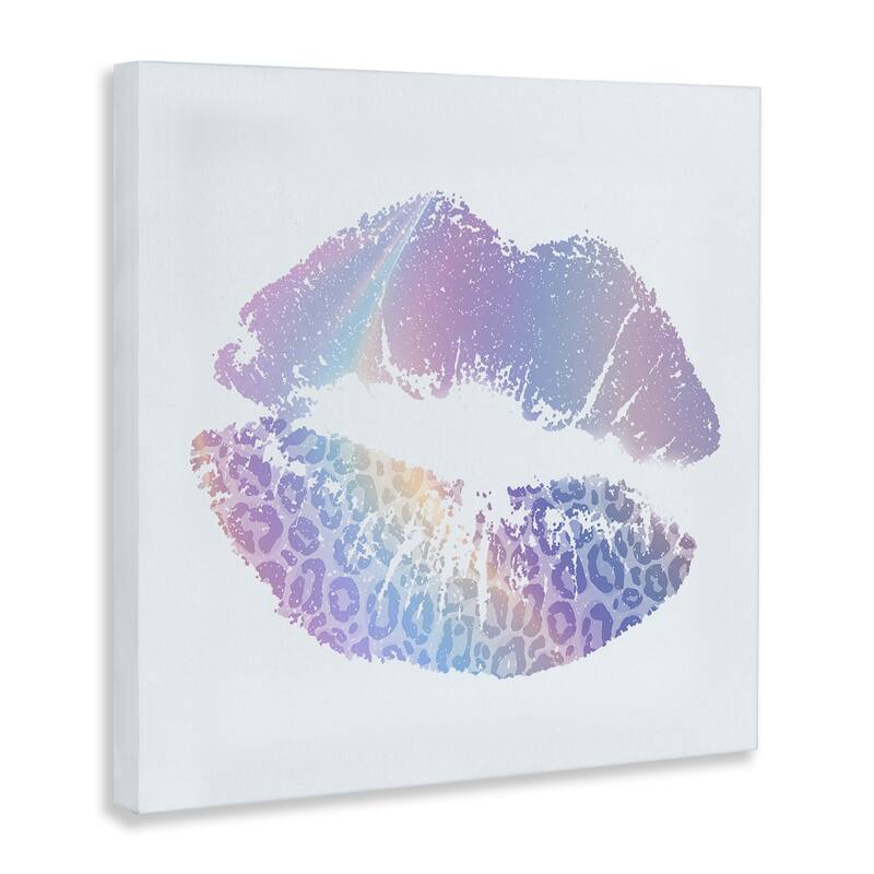 Stupell Purple Rainbow Lipstick Canvas Wall Art Design By Kim Allen