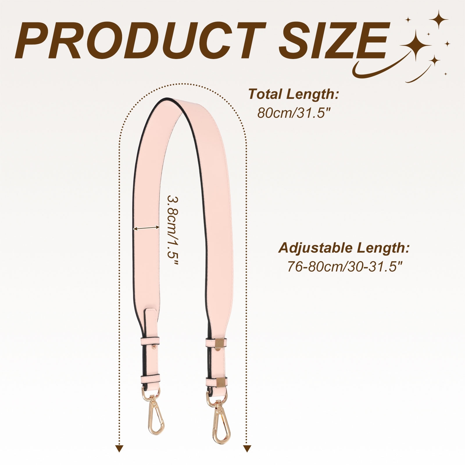 Leather Purse Strap Replacement Crossbody, Adjustable Bag Strap Purse Straps for Women Crossbody Bags Shoulder Bag Handbag