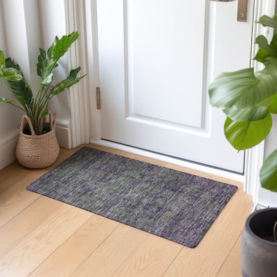 Machine Washable Indoor/ Outdoor Chantille Vintage Traditional Rug