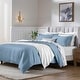 preview thumbnail 86 of 113, Superior Egyptian Cotton 650 Thread Count Solid Duvet Cover Set Twin - Medium Blue