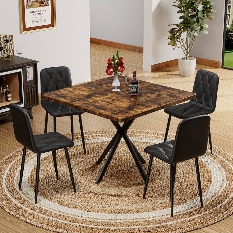 PU Dining Chairs Set of 4, Modern Kitchen Dining Room Chairs