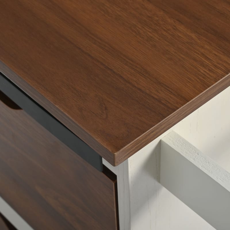 55.5" Farmhouse Kitchen Island with Drop Leaf, Power Outlet, Rolling Wheels and Spice Rack - 55.5'' x 28.75'' x 36.9''