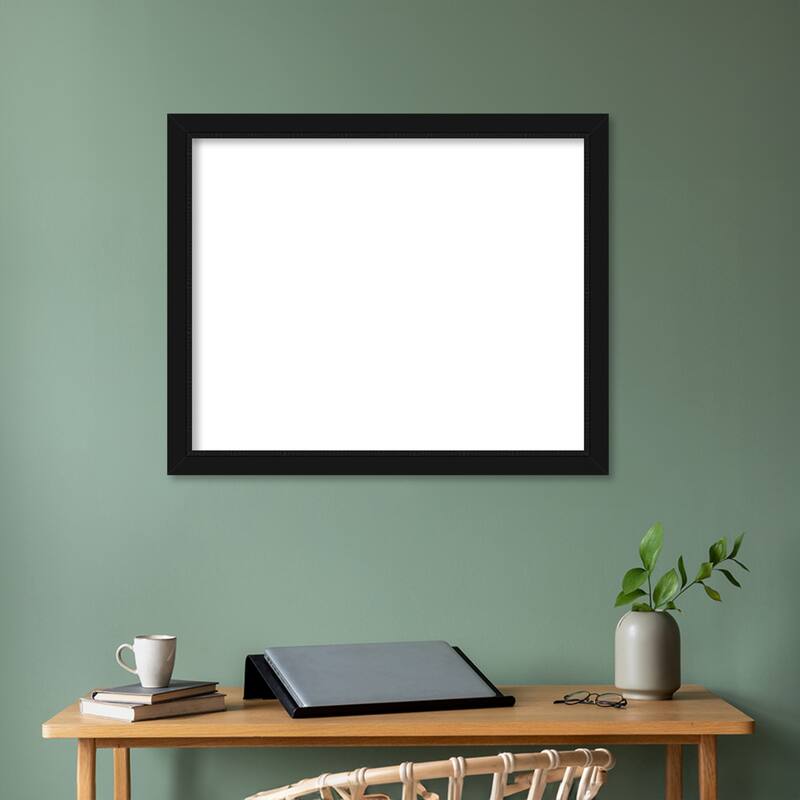 Amanti Art Avon Black Framed Dry Erase Magnetic Board