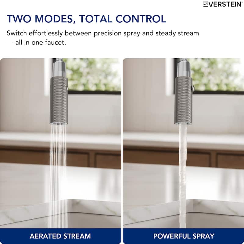 Single-Handle Pull-Down Sprayer Kitchen Faucet with 360° Spout Swivel