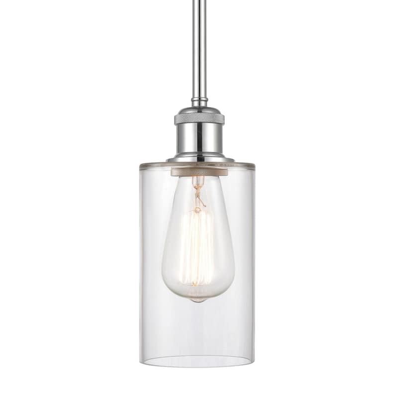 Innovations Lighting 516-1S-10-4 Clymer Pendant Clymer 4" Wide Mini - Clear / Polished Chrome