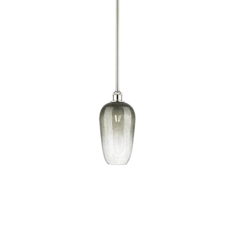 Innovations Lighting 616-1S-15-7 Brookhaven Flute Pendant Brookhaven - Polished Nickel / Slate