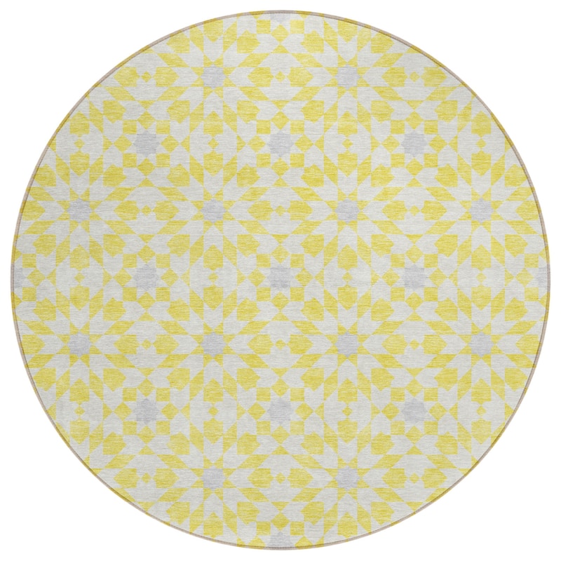 HomeRoots Floral Medallion Transitional Rectangle Outdoor Rug