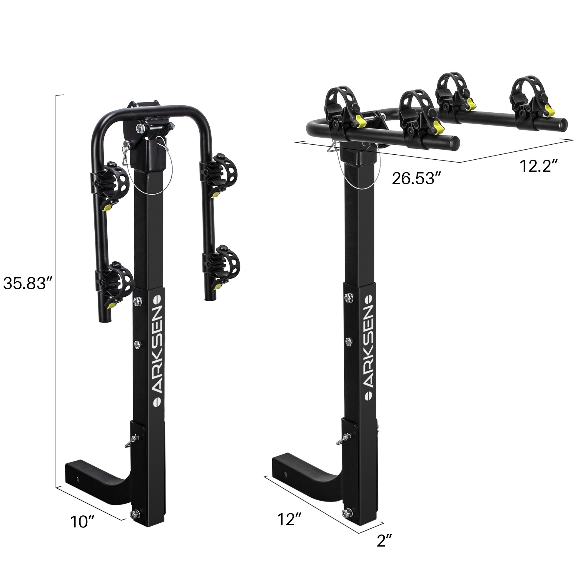 Arksen Premium 4-Bike Carrier Rack Hitch Mount Swing Down Bicycle Rack With 2-Inch Receiver Arksen Premium 4-Bike Carrier Rack Hitch Mount Swing Down Bicycle Rack With 2-Inch Receiver