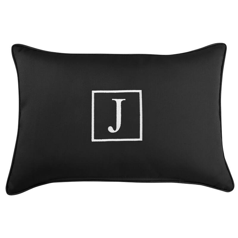 Sunbrella Canvas Monogram Indoor/Outdoor 13x20 Corded Pillow (Single)