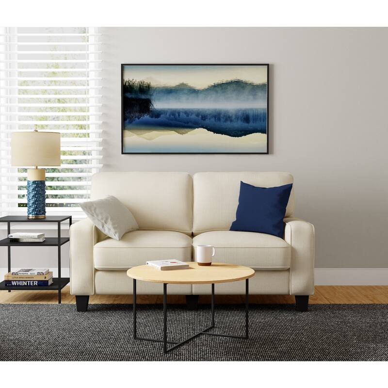 Serta Palisades Upholstered 61" Sofas for Living Room Modern Design Couch, Straight Arms, Tool-Free Assembly