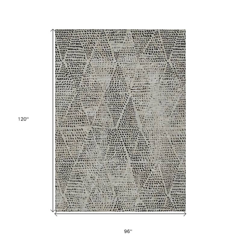 HomeRoots Geometric Transitional Rectangle Outdoor Rug
