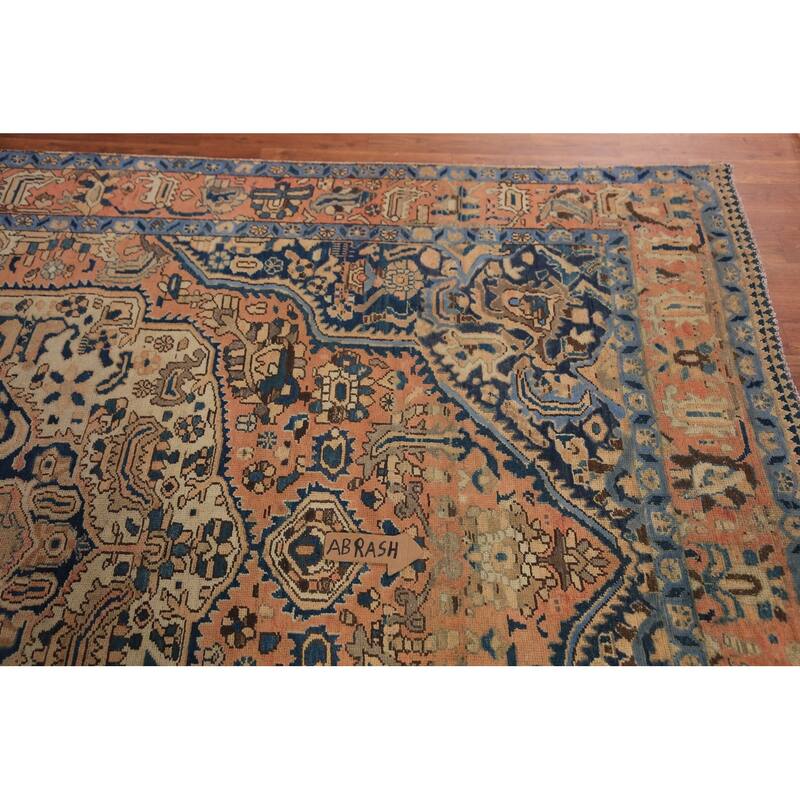 Orange Bakhtiari Persian Area Rug Hand-Knotted Wool Carpet - 6'8"x 9'9"