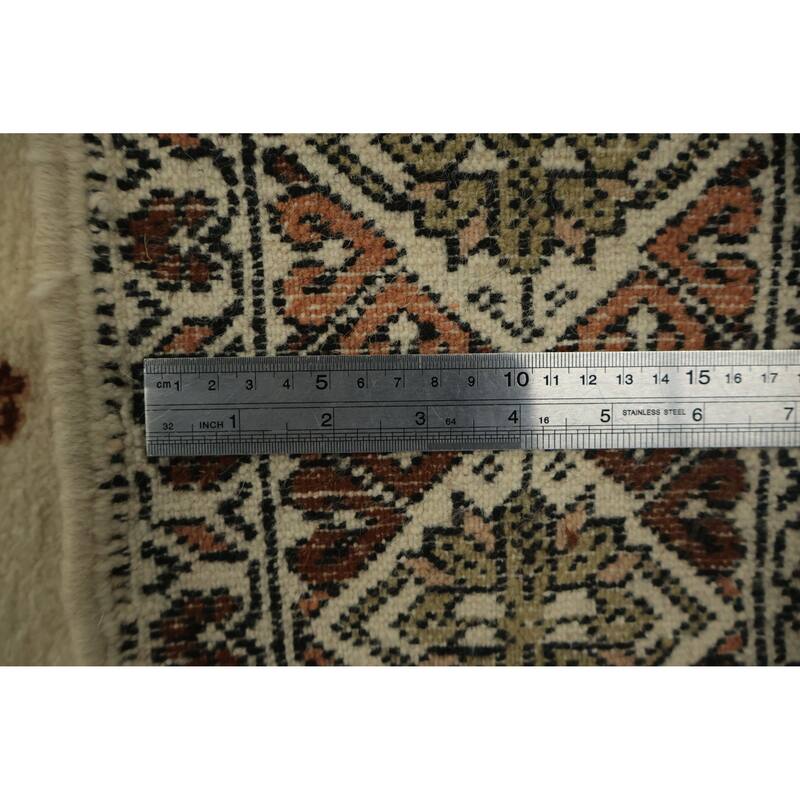 Hand Knotted Oriental 100% Wool Carpet Modern Floral Beige & Ivories Moroccan Area Rug - 10' 1'' X 7' 1''