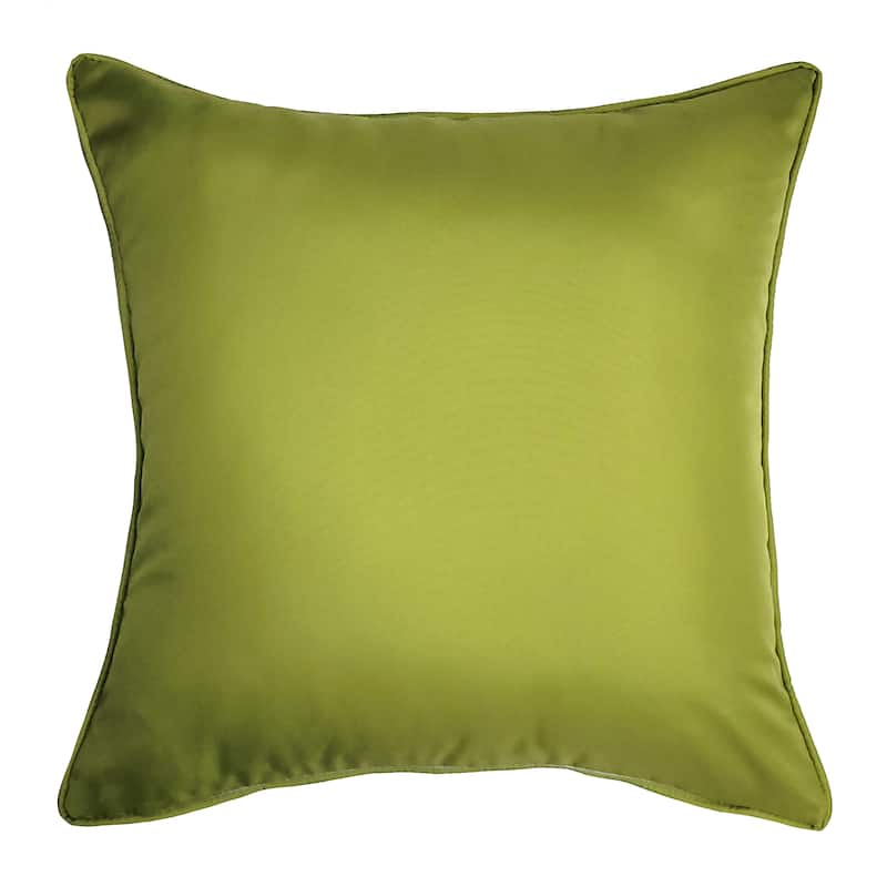 Edie At Home Indoor/Outdoor Bold Embroidered Bird Decorative Throw Pillow 18x18, Leaf Multi