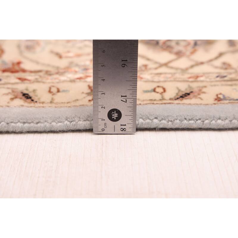 ECARPETGALLERY Hand-knotted Mirzapur Grey Viscose, Wool Rug - 5'6 x 8'0