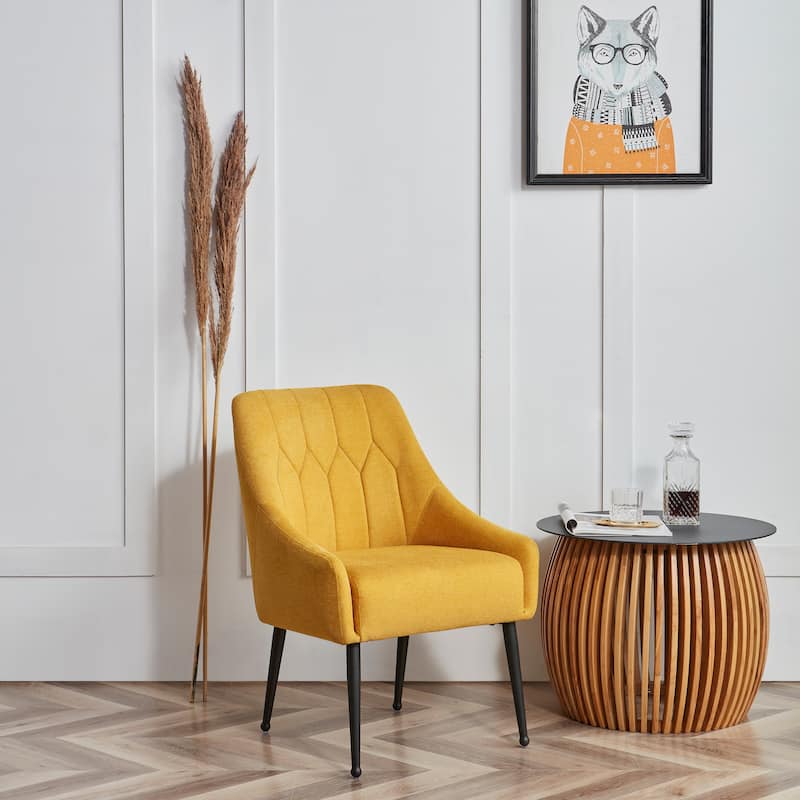 Corvus Abigail Upholstered Accent Chair with Metal Legs
