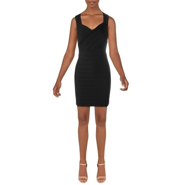 black knit sleeveless dress
