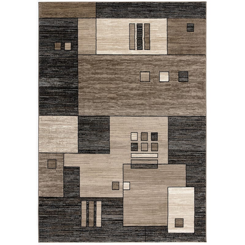HomeRoots Geometric Modern Square Area Rug - 2' X 2'