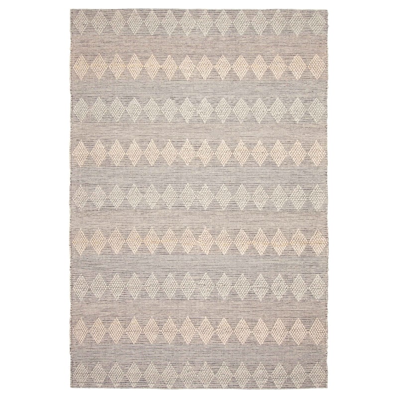 ECARPETGALLERY Braid weave Sienna Khaki Wool Rug - 6'2 x 9'1 - Light Khaki - 6'2 x 9'1