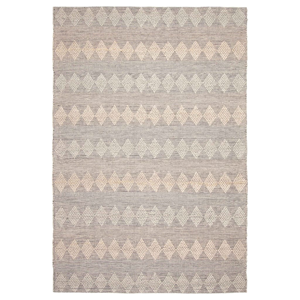 ECARPETGALLERY Braid weave Sienna Khaki Wool Rug - 6'2 x 9'1