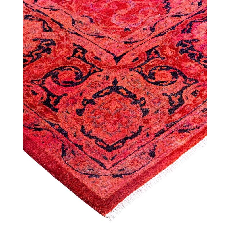 Contemporary Overdyed Wool Hand Knotted Area Rug - 6' 1" x 8' 10"