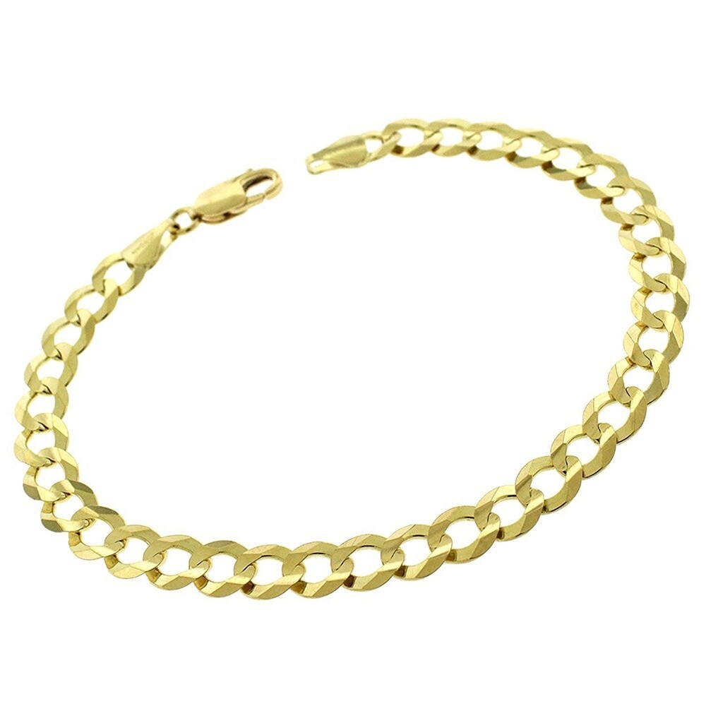 mens solid gold bracelets sale