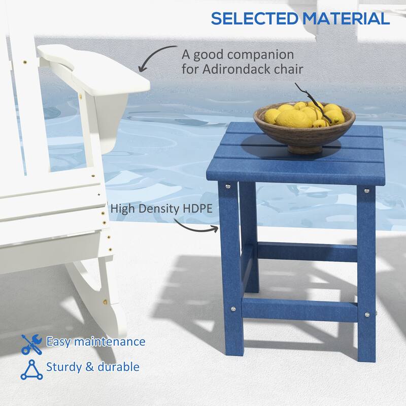 Weather Resistant 15" Outdoor HDPE End Table