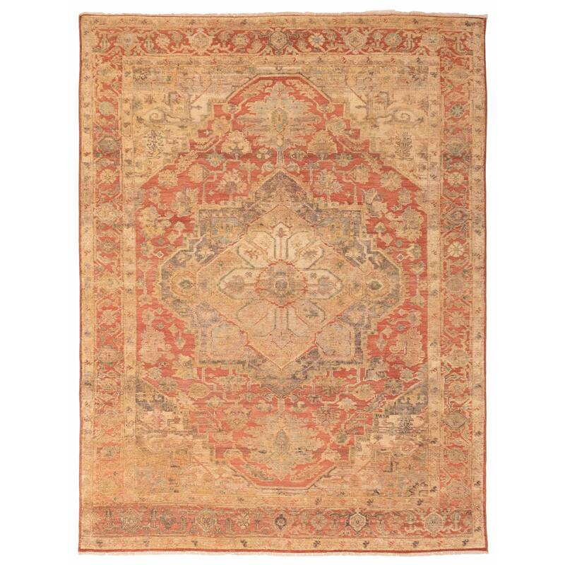ECARPETGALLERY Hand-knotted Jules Serapi Red Wool Rug - 9'3 x 11'11