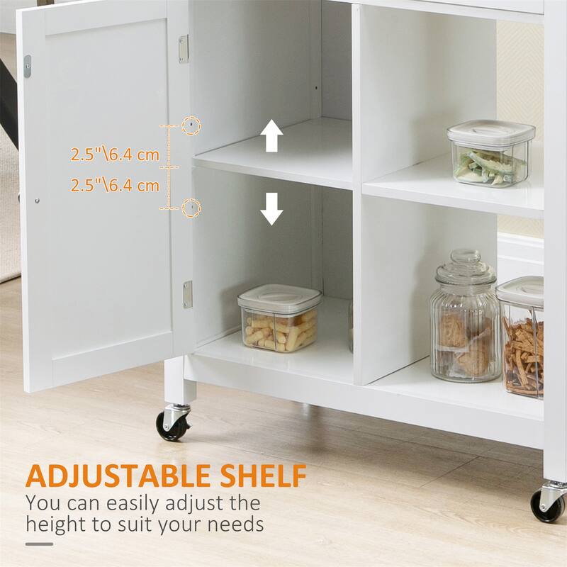 Rolling Kitchen Island with Storage