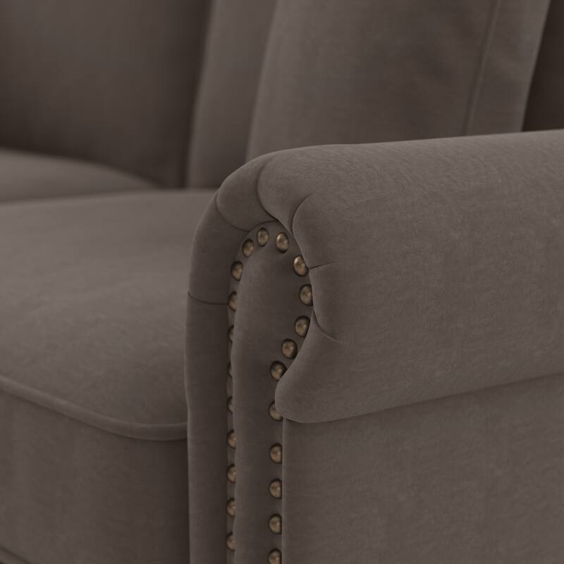 Bush Furniture Coventry Living Room Accent Chair with Ottoman Set