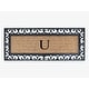 preview thumbnail 61 of 187, Non Slip Coir Low Profile Myla Monogrammed Entry Doormat, 17.7"x47.25" Monogrammed U