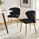 preview thumbnail 60 of 88, Barbara Contemporary Upholstered Side Chair with Small Base Set of 2 by HULALA HOME BLACK