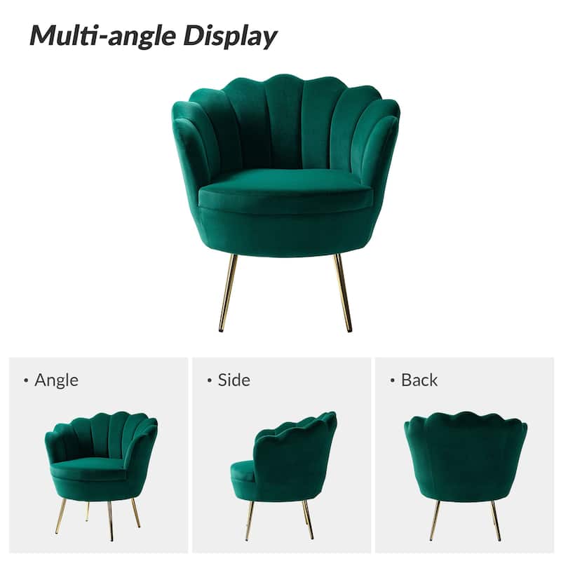 Xabier Cute Modern Upholstered Barrel Chair Accent Chair with Tufted Back by HULALA HOME