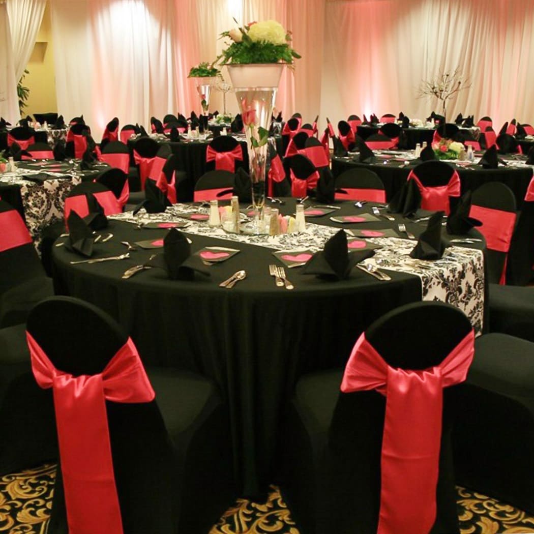 50 PCS Universal Black Chair Covers Stretch Spandex for Wedding