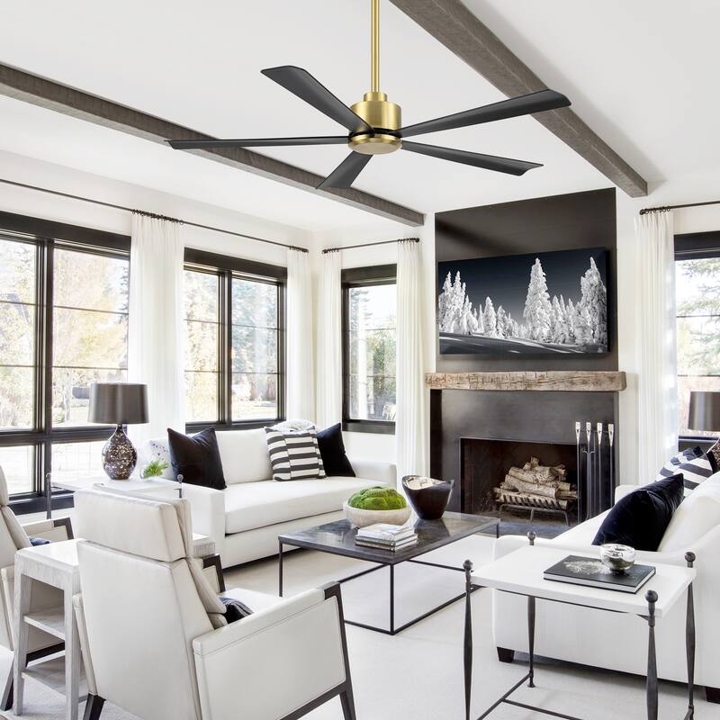 52-Inch 5-Blade Ceiling Fan with Remote without Light