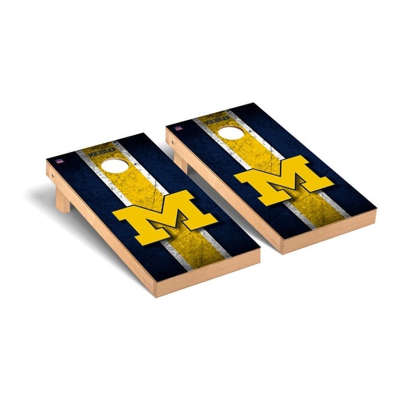 slide 2 of 5, Michigan Wolverines Vintage Cornhole Board Set
