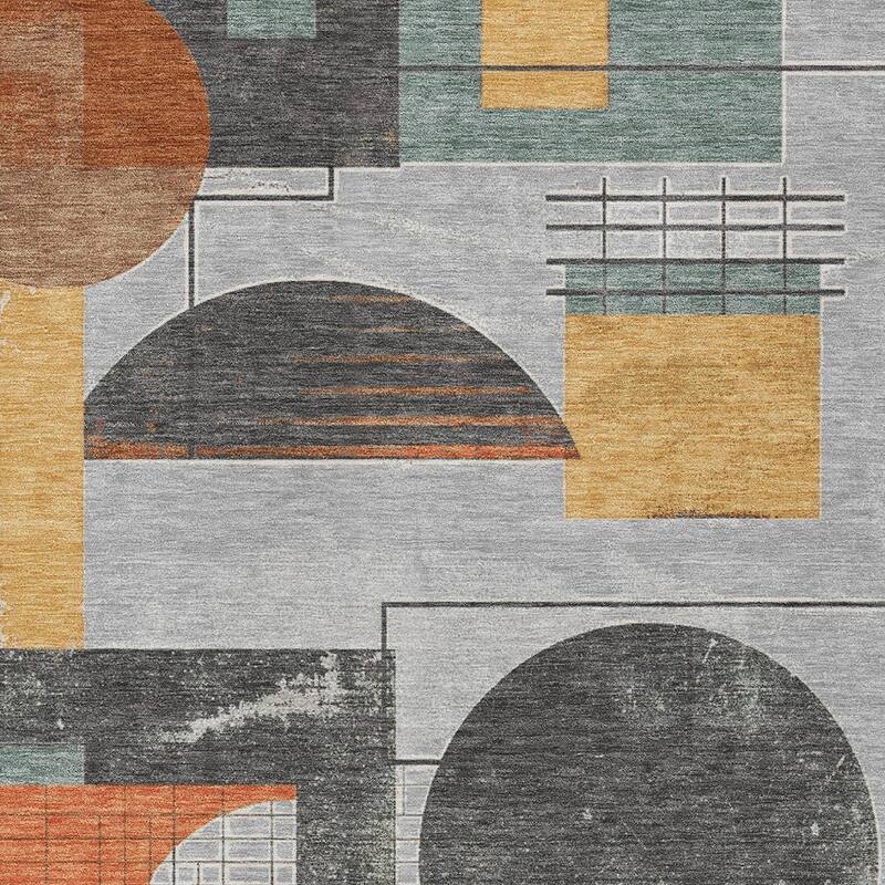 HomeRoots Geometric Modern Rectangle Outdoor Rug
