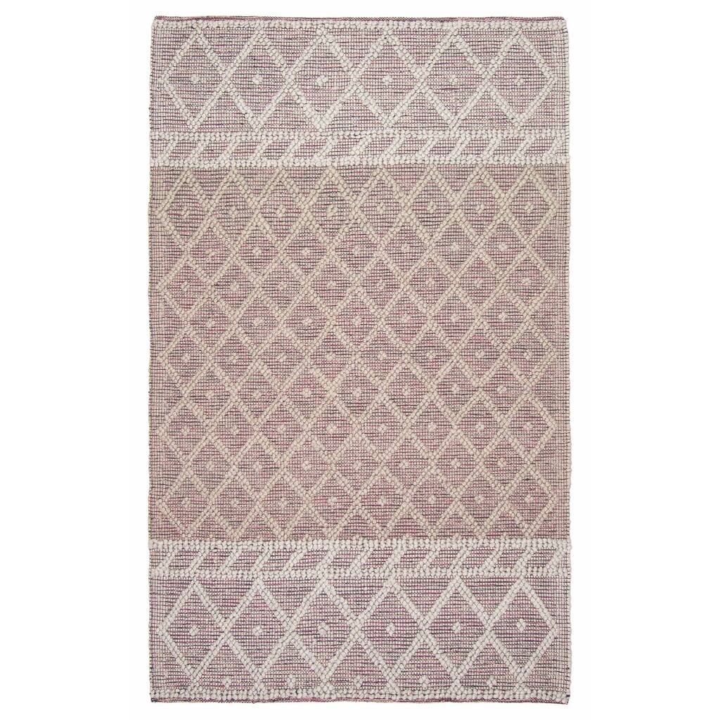 ECARPETGALLERY Braid weave Sienna Grey Wool Rug - 5'0 x 7'11