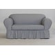 preview thumbnail 6 of 6, Washed cotton Ruffled 2 piece loveseat slipcover