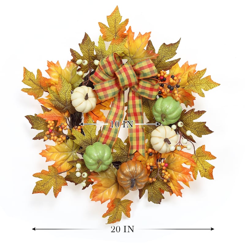 20" Fall Thanksgiving Wreath