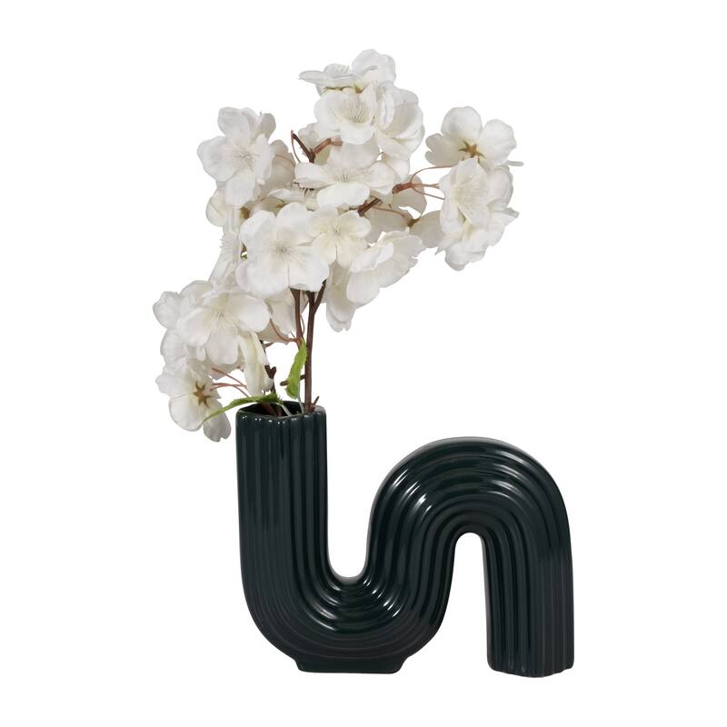 Sagebrook Home Ceramic Modern Loopy Vase