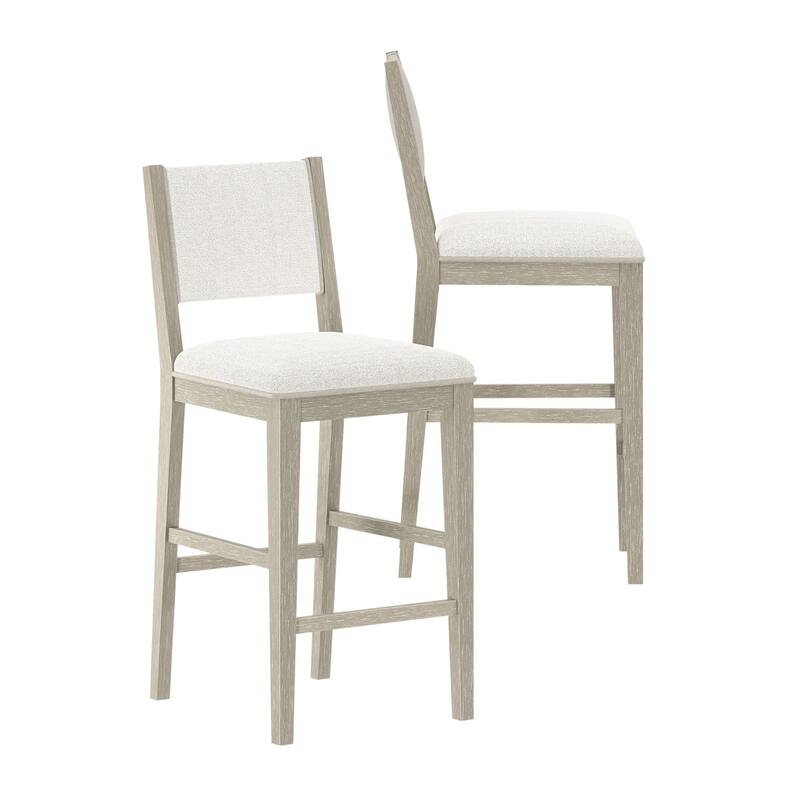 Plank and Beam Sereno Upholstered Bar Height Stool - Set of 2