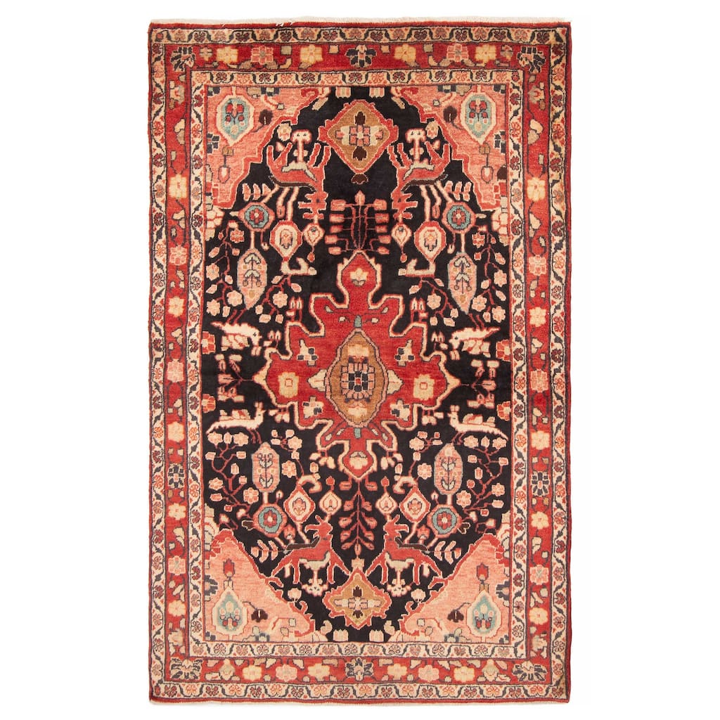 ECARPETGALLERY Hand-knotted Anadol Navy Wool Rug - 4'1 x 6'10