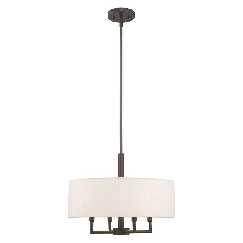 Livex Lighting 4-light Drum Shade Pendant Chandelier, 42604